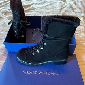 NEW Stuart Weitzman Black Suede Boots